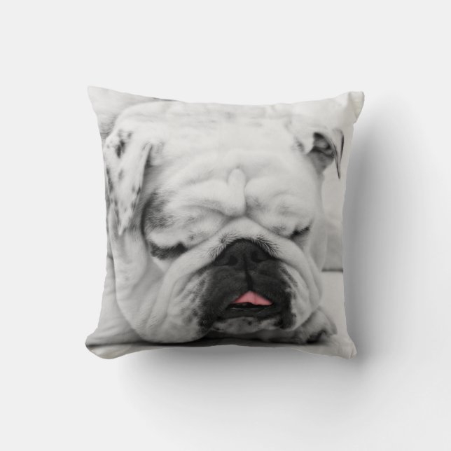 Cojín Decorativo Bulldog durmiente (Anverso)