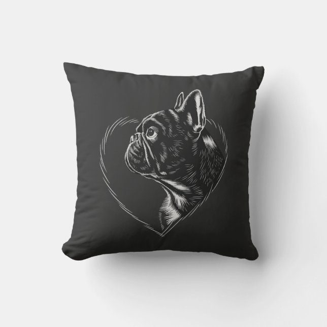 Cojín Decorativo Bulldog Francés (Anverso)