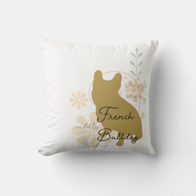 Cojín Decorativo Bulldog francés (Anverso)