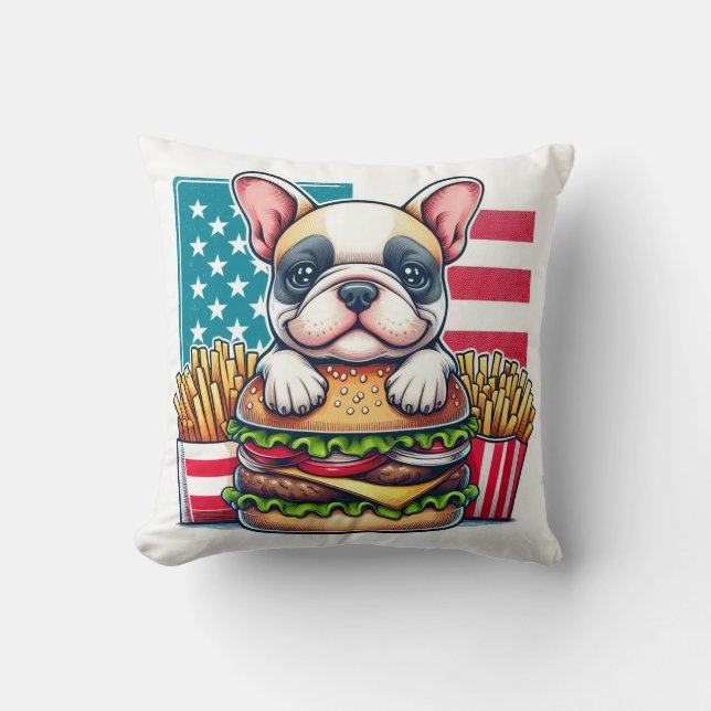 Cojín decorativo Bulldog francés (Anverso)