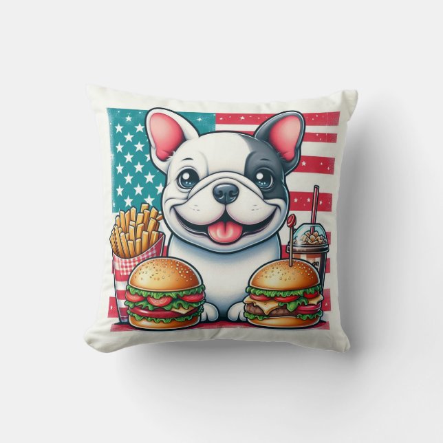 Cojín decorativo Bulldog francés (Anverso)