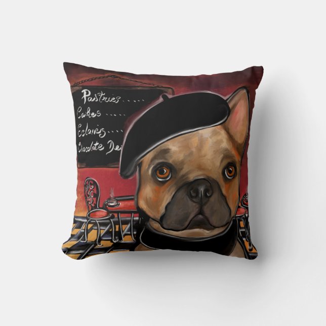 COJÍN DECORATIVO BULLDOG FRANCÉS (Anverso)