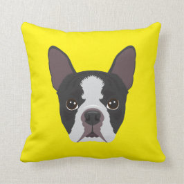 Cojín Decorativo Bulldog francés amarillo