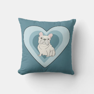 Cojín Decorativo Bulldog Francés Blanco