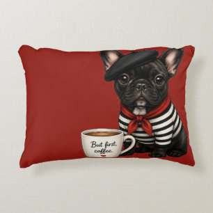 Cojín Decorativo Bulldog Francés con café