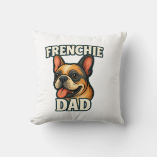 Cojín Decorativo Bulldog Francés con PADRE FRANCÉS Texto para amant