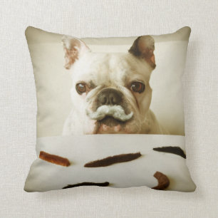 Cojín Decorativo Bulldog francés con un bigote