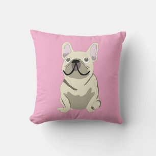 Cojín Decorativo Bulldog Francés Crema