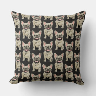 Cojín Decorativo Bulldog Francés Crema