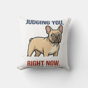 Cojín Decorativo Bulldog Francés Divertido Mirada de Reojo Juzgánd