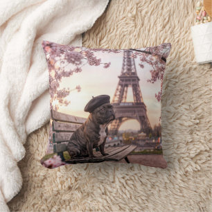 Cojín Decorativo Bulldog Francés En París