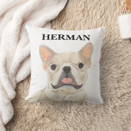 Cojín Decorativo Bulldog francés Fawn Tan Frenchie personalizado