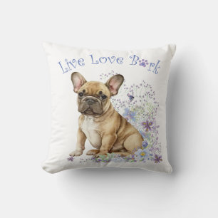 Cojín Decorativo Bulldog Francés Floral