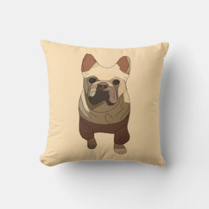 Cojín Decorativo Bulldog Francés, Melocotón Suave