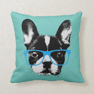 Cojín Decorativo Bulldog francés Nerdy del inconformista