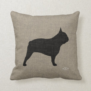 Cojín Decorativo Bulldog francés Silhouette Frenchie Perro decorati