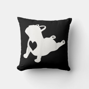 Cojín Decorativo Bulldog francés Yoga Pose Love Heart Gift