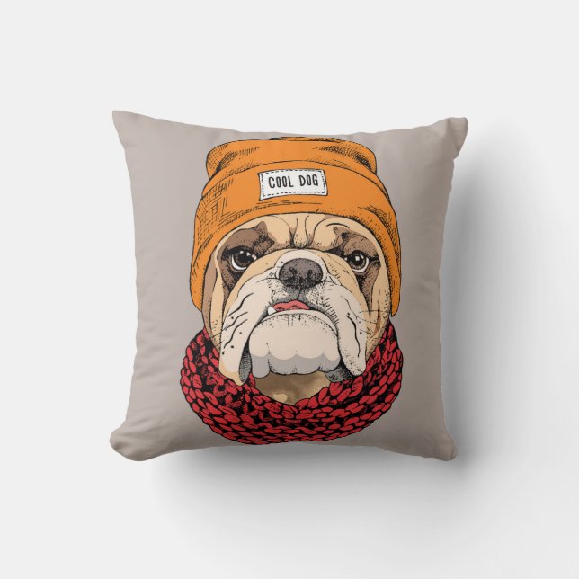 Cojín Decorativo Bulldog fresco (Anverso)