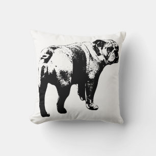 Cojín Decorativo Bulldog Gráfico, Borde Acogedor