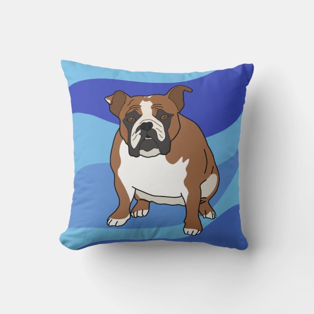 Cojín Decorativo Bulldog inglés (Anverso)