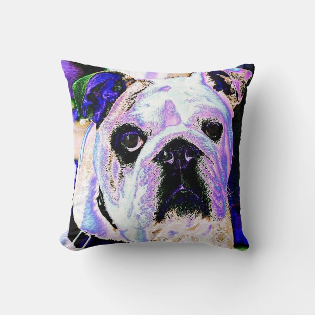 Cojín Decorativo Bulldog inglés (Anverso)
