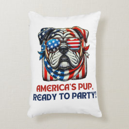 Cojín Decorativo Bulldog Inglés 4 De Julio Merica Gafas De Sol Esta