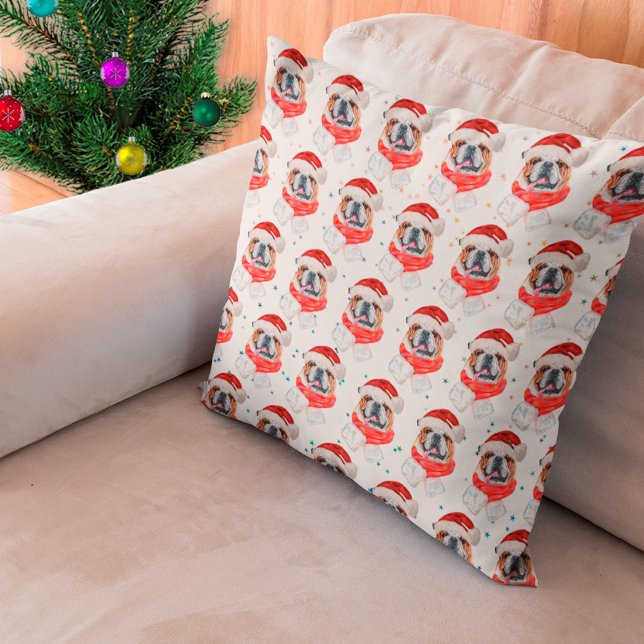 Cojín Decorativo Bulldog Inglés Navidad (Subido por el creador)