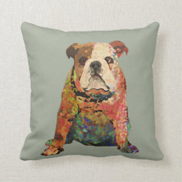 Cojín Decorativo Bulldog inglés pintado Digitaces