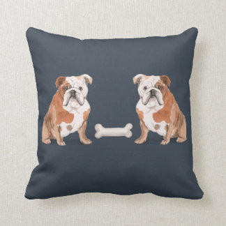Cojín Decorativo Bulldog inglés vs Bulldog inglés