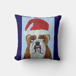 Cojín Decorativo Bulldog Papá Noel