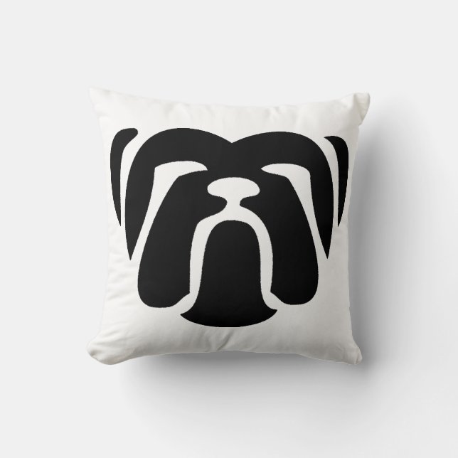 Cojín Decorativo bulldog tribal (Anverso)