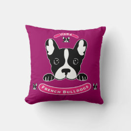 Cojín Decorativo Bulldogs Franceses - Perros Pequeños Cortados