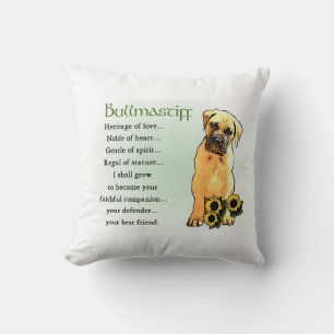 Cojín Decorativo Bullmastiff Herencia de Regalos de Amor