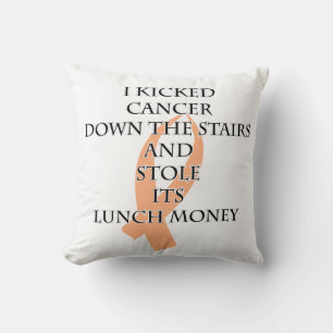 Cojín Decorativo Bully de Cáncer (Cinta de Peach)