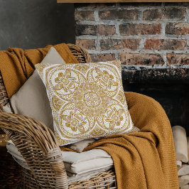 Cojín Decorativo Bumble Bee Mandala Elija su color