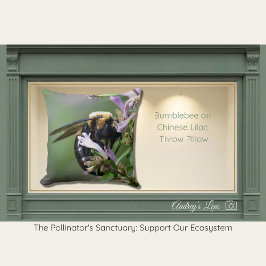 Cojín Decorativo Bumblebee on Chinese Lilac