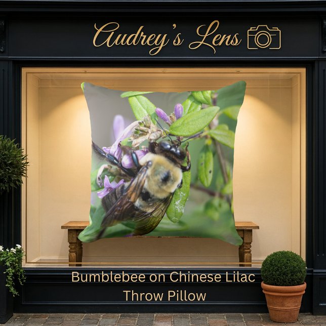 Cojín Decorativo Bumblebee on Chinese Lilac (Subido por el creador)