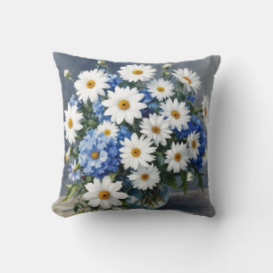 Cojín Decorativo Bunch of Flowers Elegant Daisies Watercolor