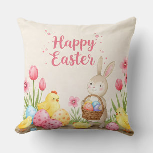 Cojín Decorativo Bunny and Chicks, colección de Natasha Us
