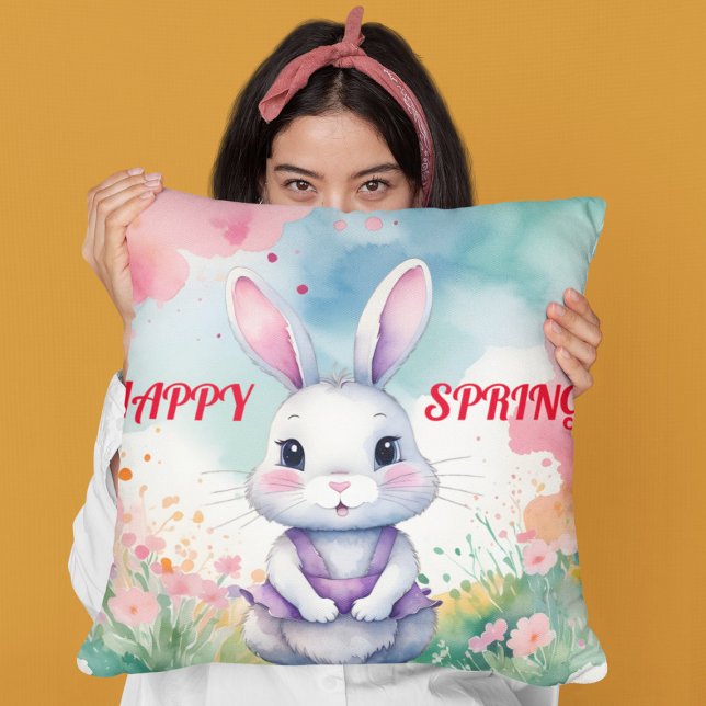 Cojín Decorativo Bunny bebé en primavera (Subido por el creador)