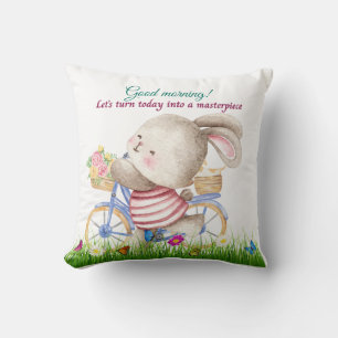 Cojín decorativo Bunny Bike Stroll
