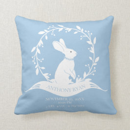 Cojín Decorativo Bunny Boys Baby Nacimientos Stats Pillow