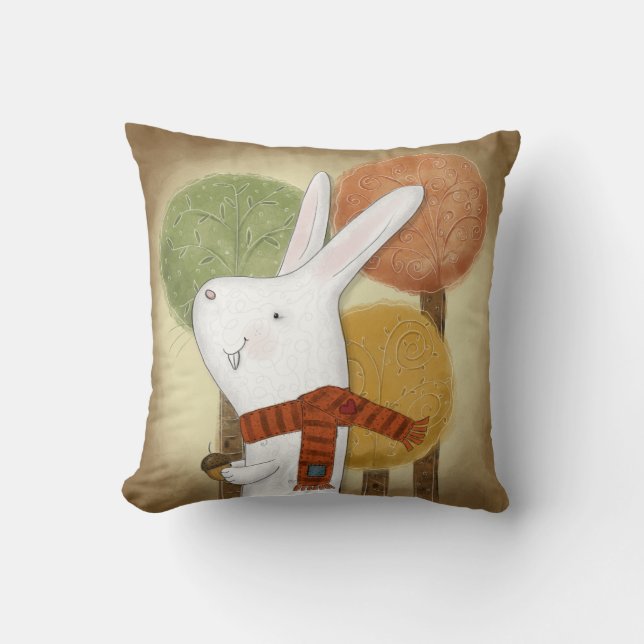 Cojín Decorativo Bunny de Woodland con Acorn (Anverso)