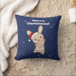 Cojín Decorativo Bunny Merry Christmas Winter Animals Rabbits Throw<br><div class="desc">El conejo para Navidades con luces de hadas. Animales divertidos con regalos y nieve para las vacaciones. También es gracioso para los Navidades en julio. Hasen son animales dulces y perfectos para los Navidades.</div>