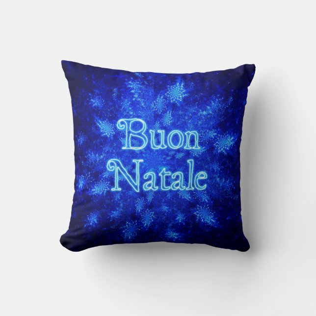 Cojín Decorativo Buon Natale - Explosión de nieve (Anverso)