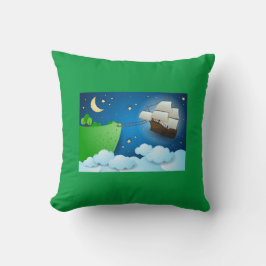 Cojín Decorativo Buque volador al aterrizar