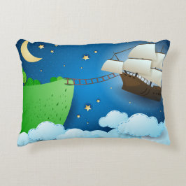 Cojín Decorativo Buque volador al aterrizar