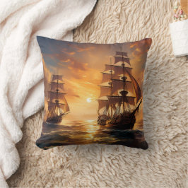 Cojín Decorativo Buques al atardecer