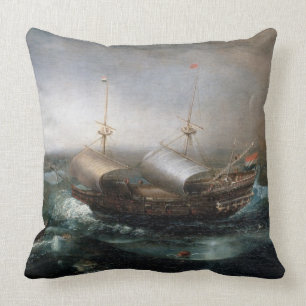 Cojín Decorativo Buques mercantil holandeses y un Smalschip