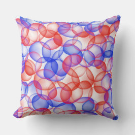 COJÍN DECORATIVO BURBUJA AZUL ROJA